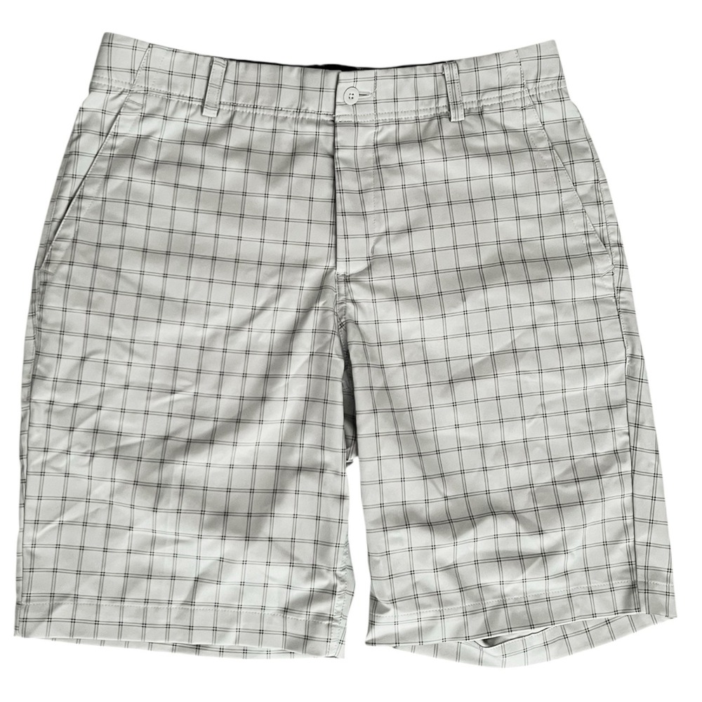 Nike Golf Dri Fit Standard Fit Plaid Mens Shorts Size 32